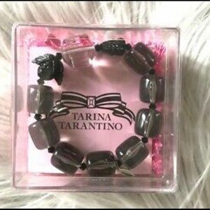TARINA TARANTINO Black Bead Bracelet w/ Box